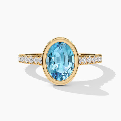 blue diamond eternal love ring