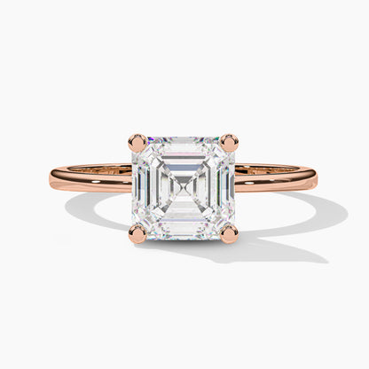 Solitaire Silver Diamond Ring India