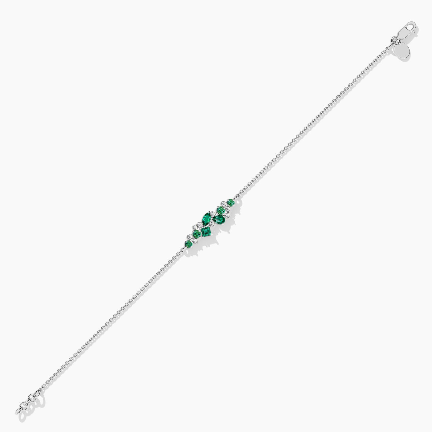 Sterling Silver Emerald Bracelet for Girls