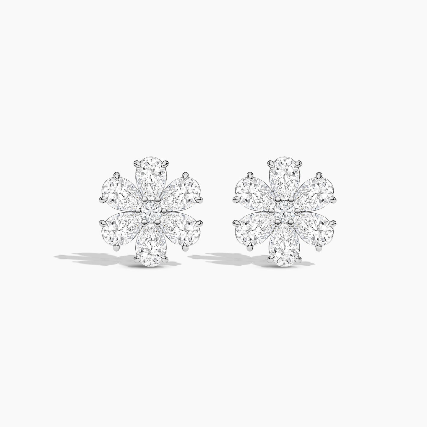 small flower diamond earrings