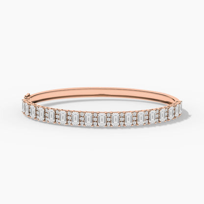 Simulated Diamond Bangle Bracelet Sterling Silver
