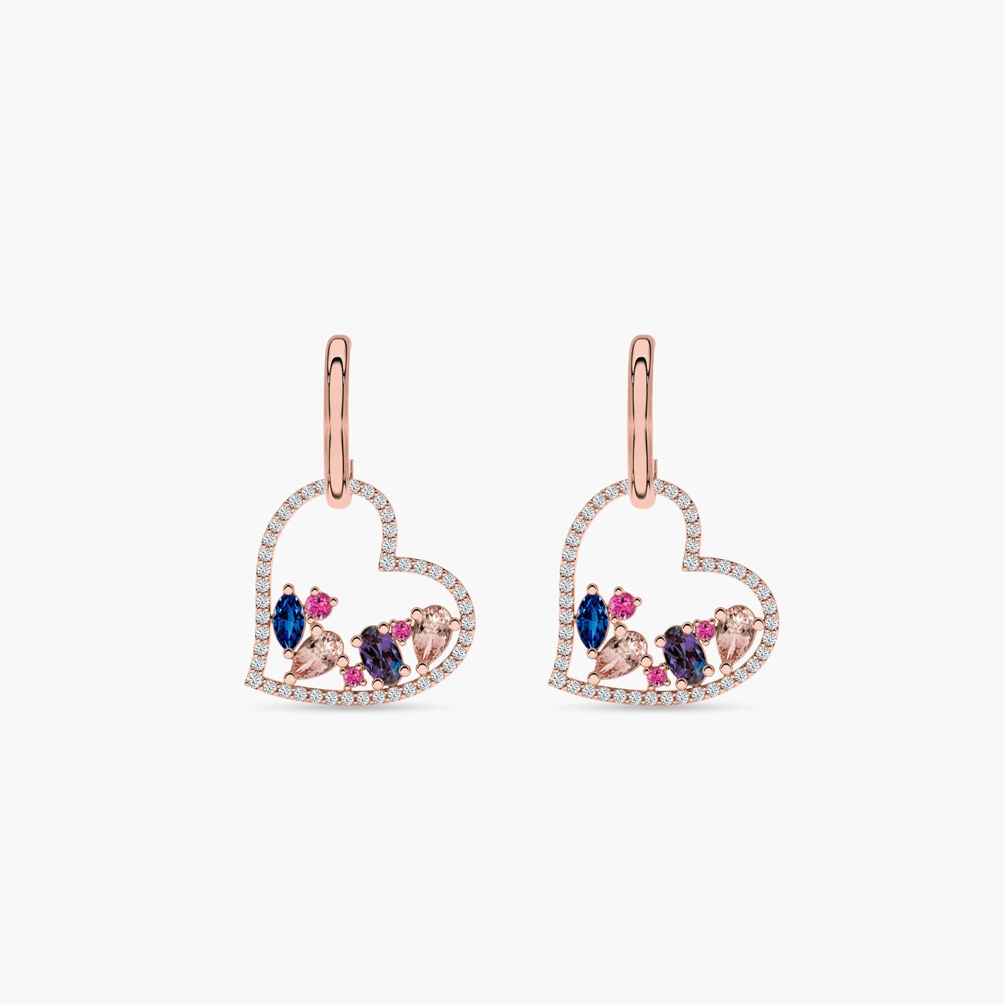 Cute heart earrings for women