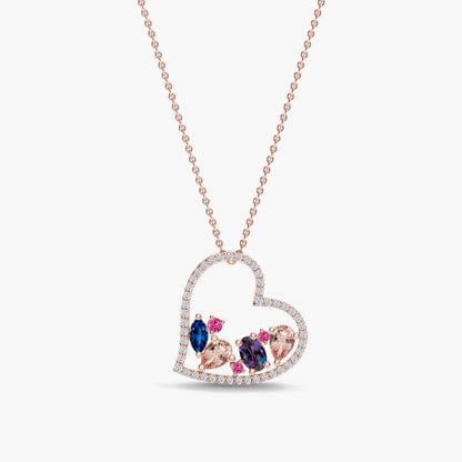 heart silver necklace