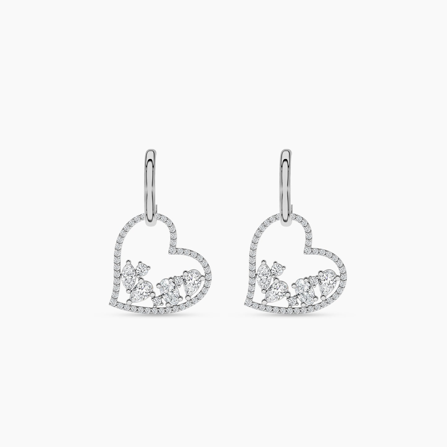 womens silver stud earrings​