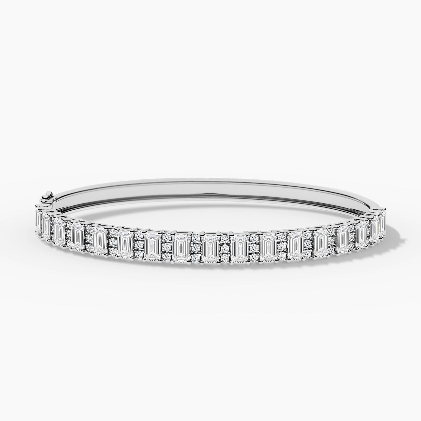 silver and diamond bangle bracelet