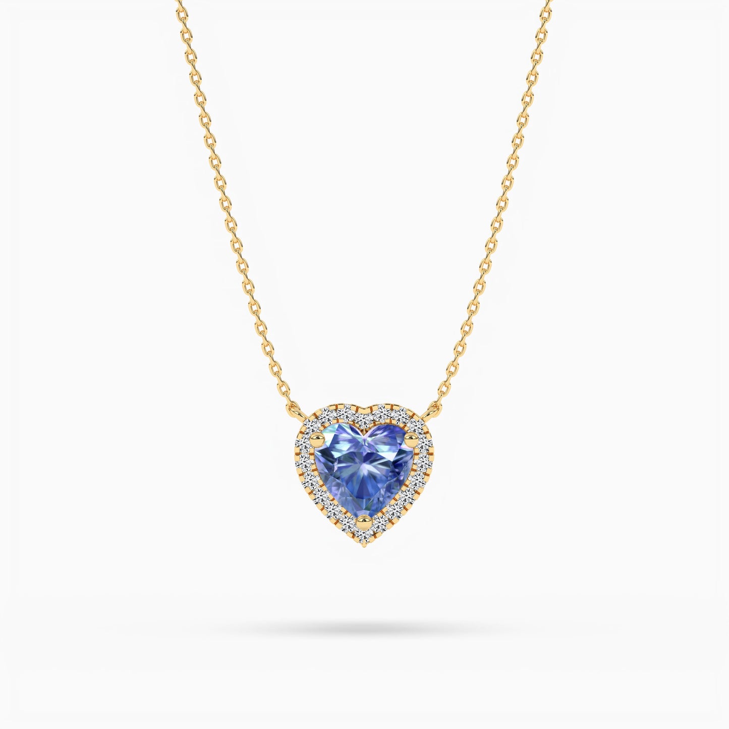 heart-shaped pendant in silver yellow gold plated