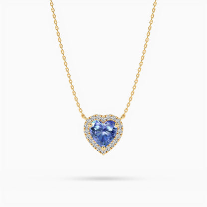 heart-shaped pendant in silver yellow gold plated