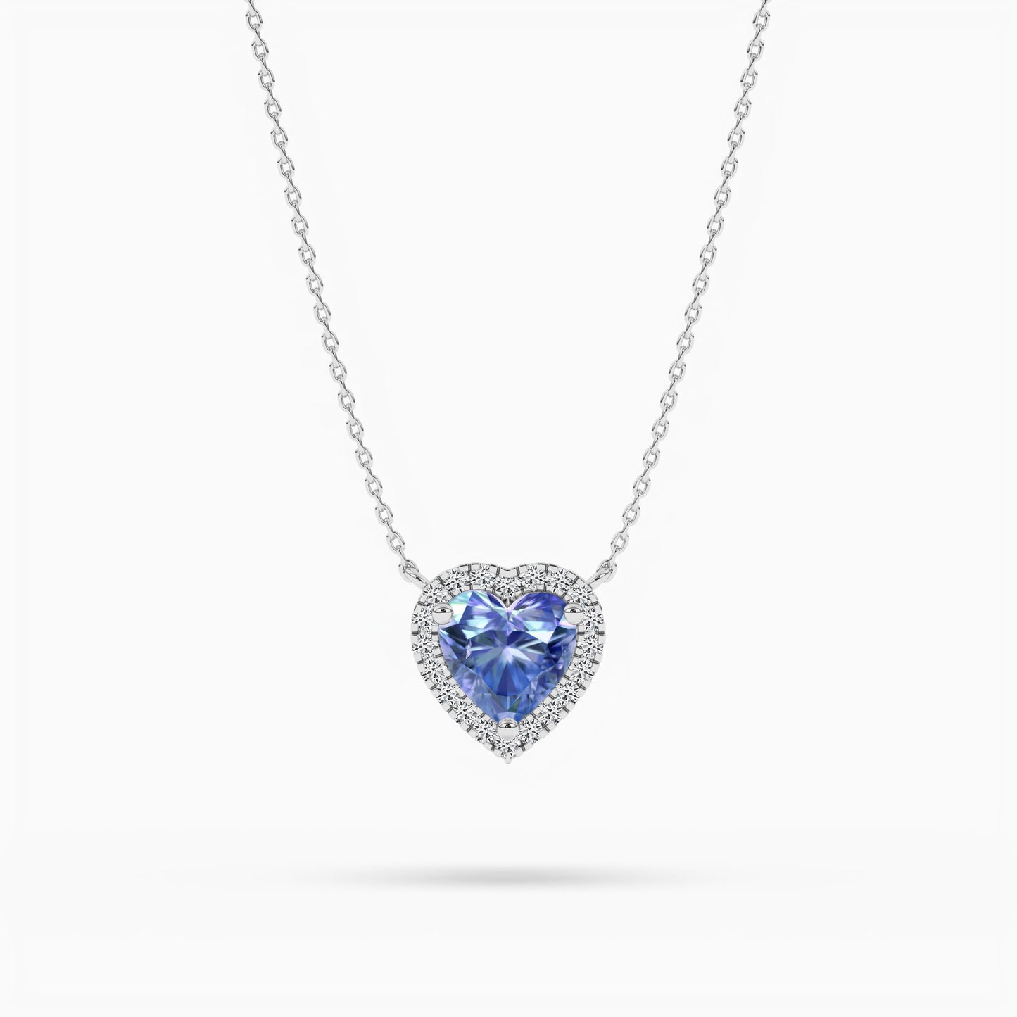 heart shaped pendant in silver