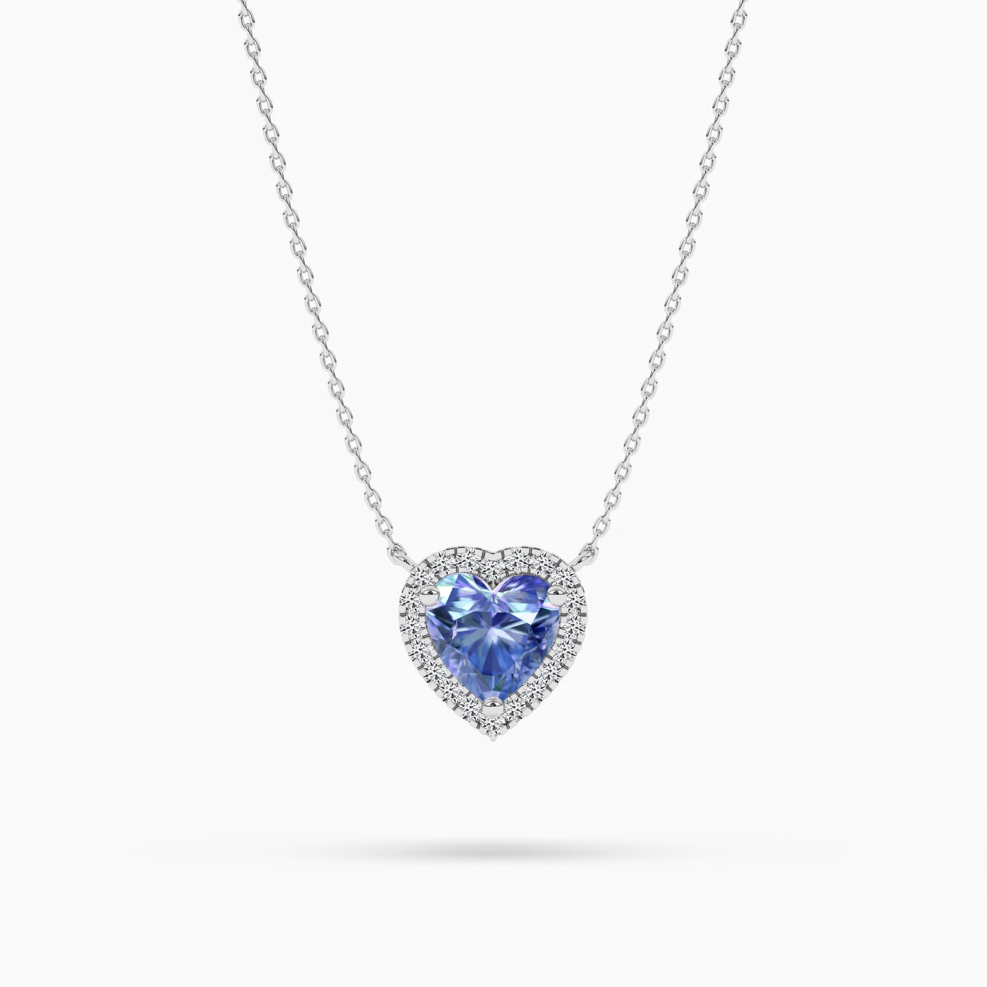 heart shaped pendant in silver