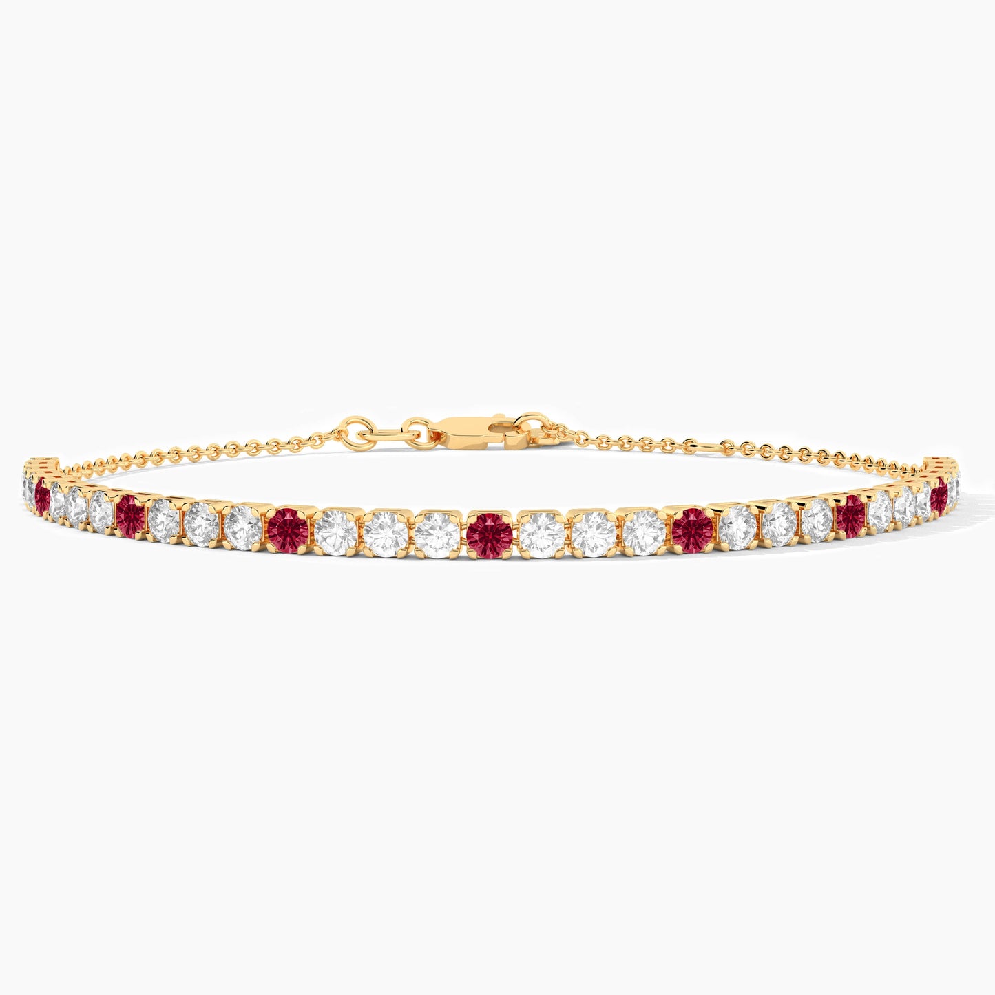 Yellow Gold Diamond Tennis Bracelet
