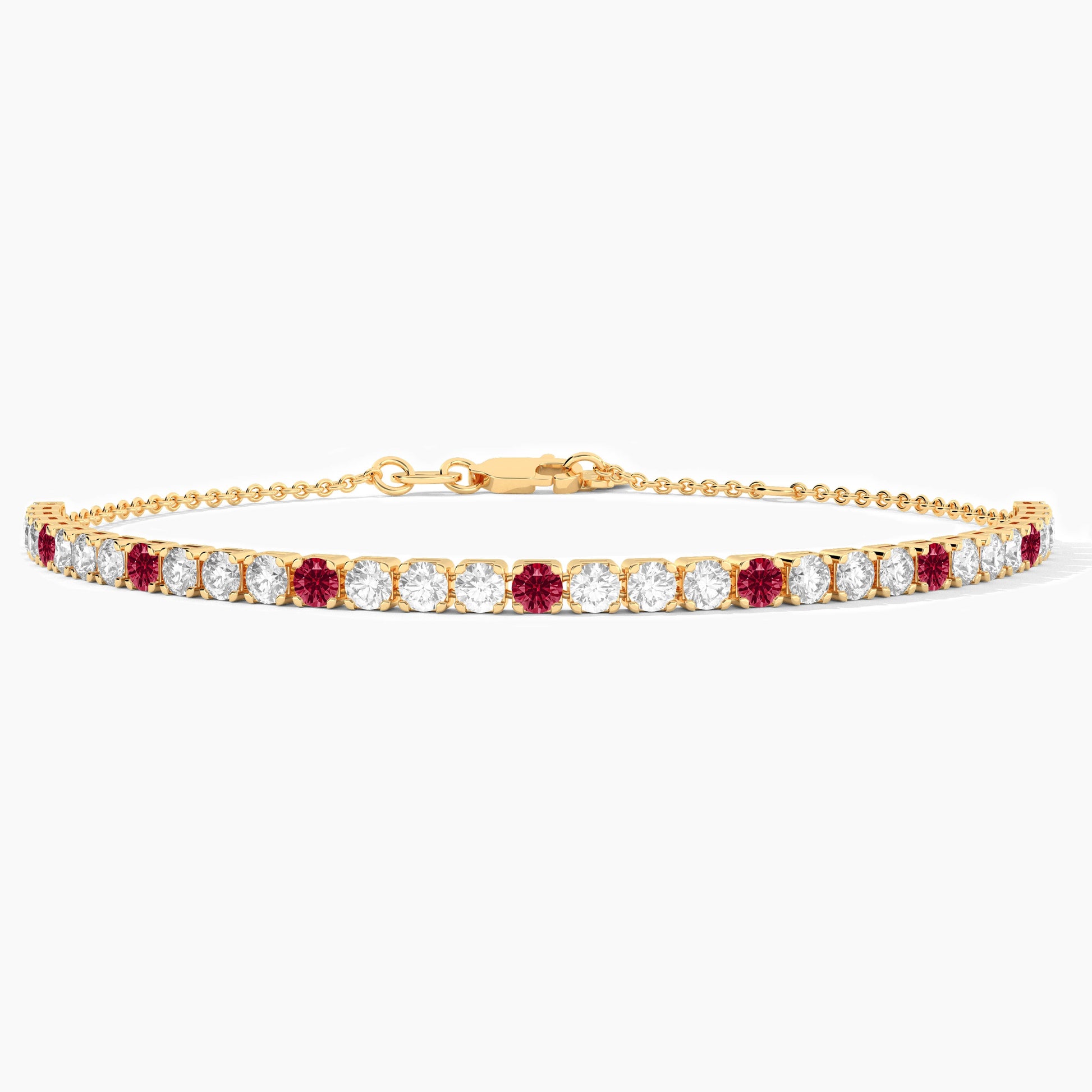 Yellow Gold Diamond Tennis Bracelet