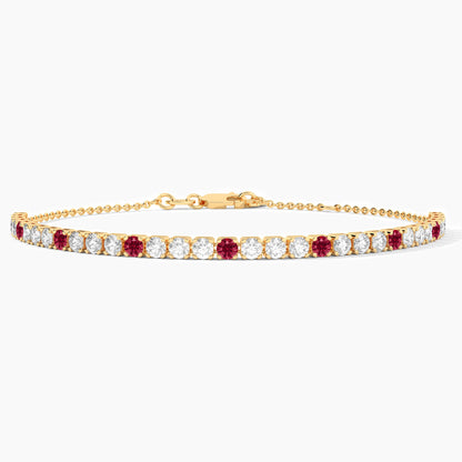 Yellow Gold Diamond Tennis Bracelet
