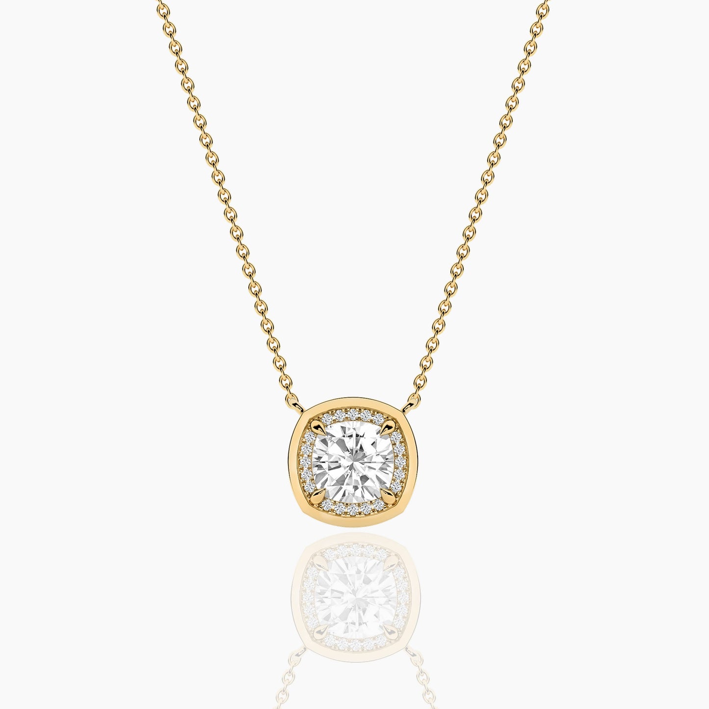 silver necklace in yellow gold plated