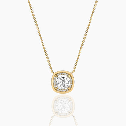 silver necklace in yellow gold plated