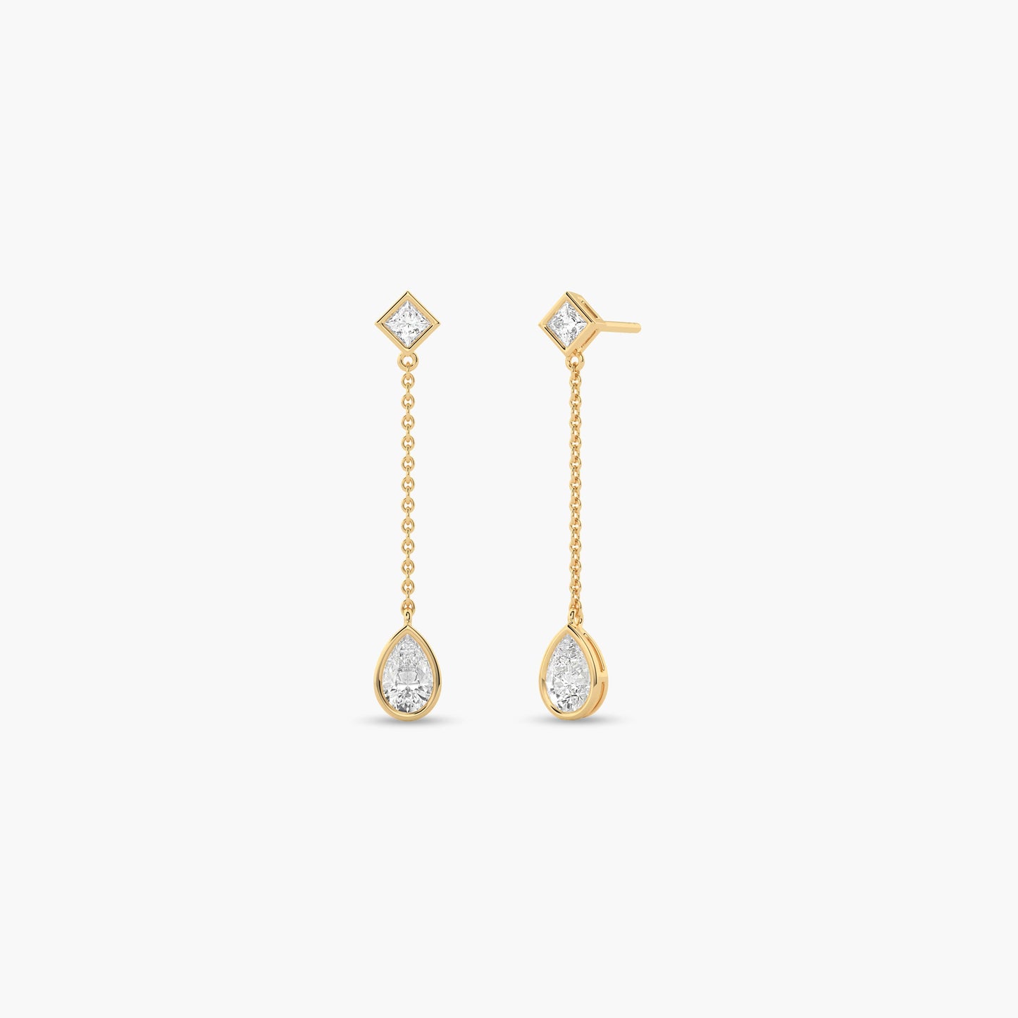 Silver drop earrings