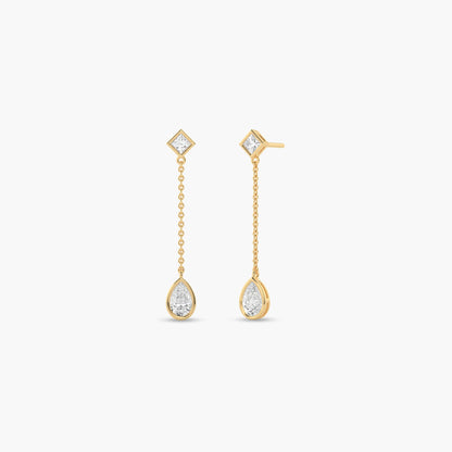 Silver drop earrings