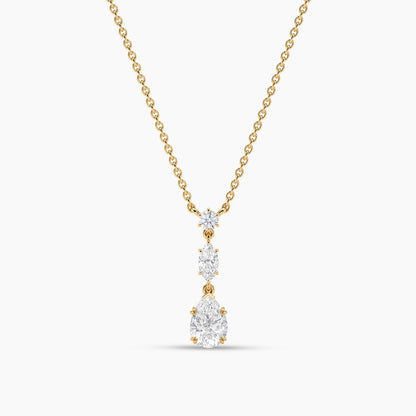 Gold plated necklace with a diamond pendant