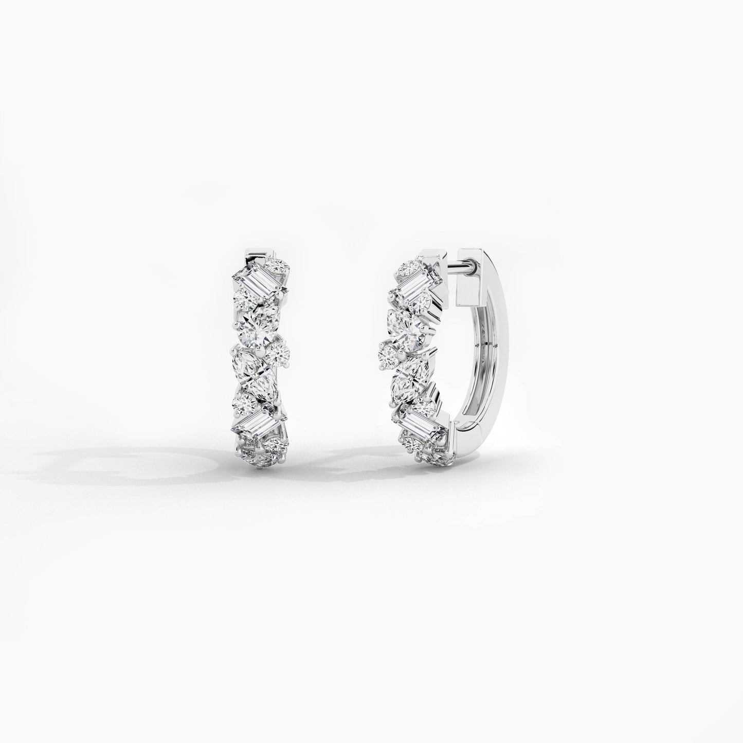 silver diamond earrings