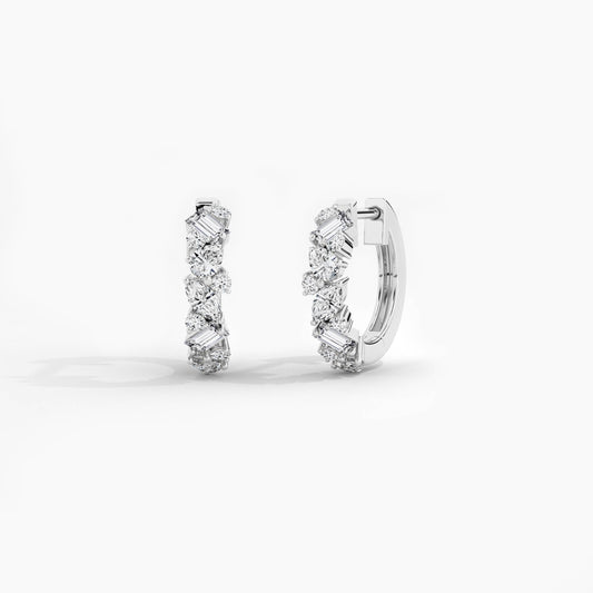silver diamond earrings