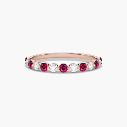 silver ring with ruby stone