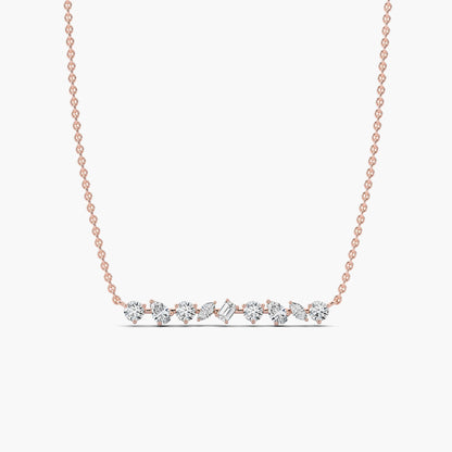 cut diamond necklace​