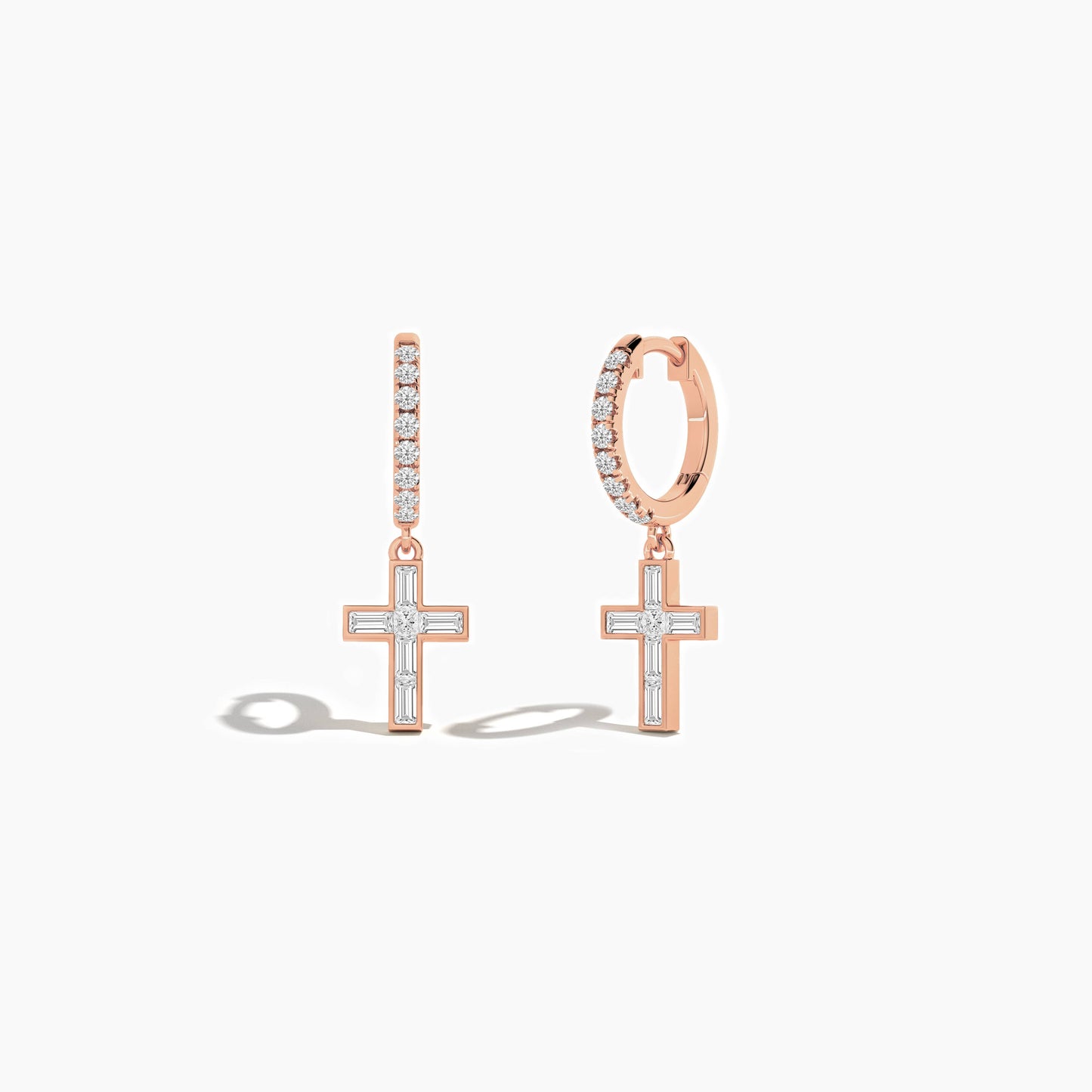 Cross hoop earrings