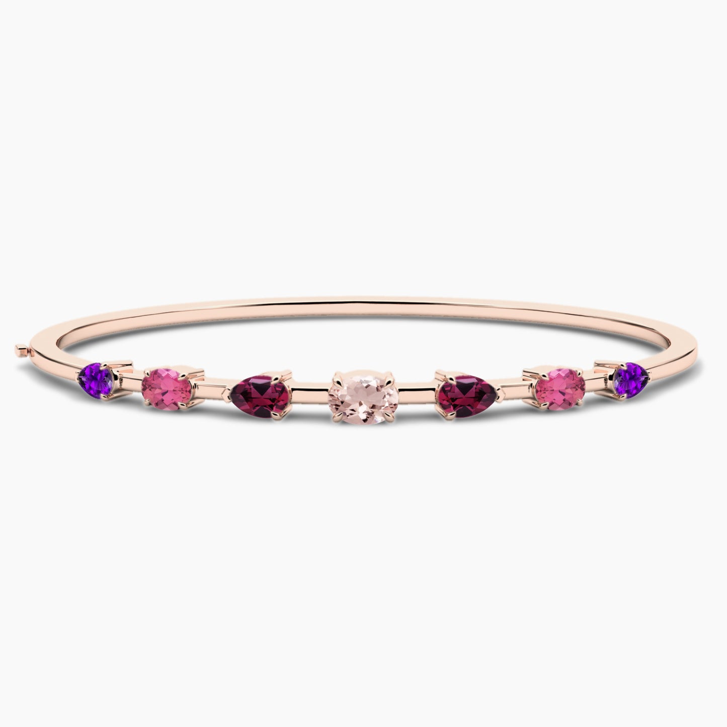 Silver Bangle Bracelet Rose Gold