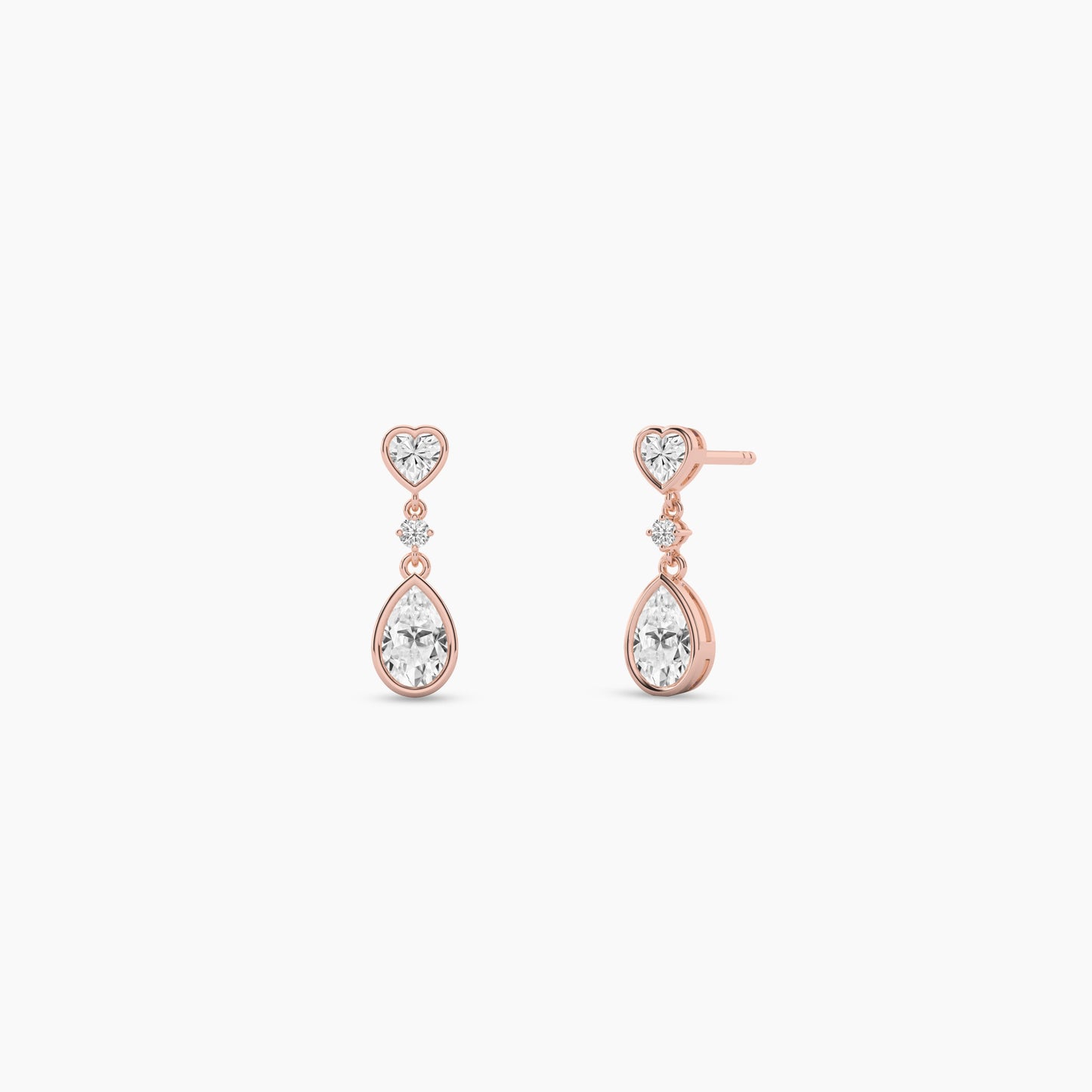 Stud Drop Earrings