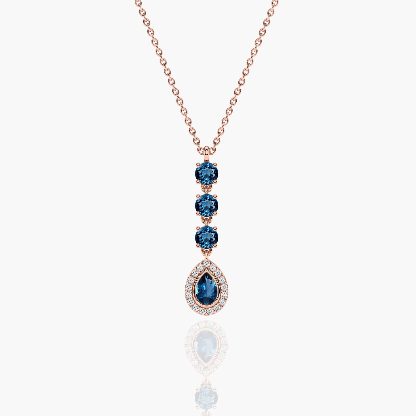 Pear shape water drop necklace