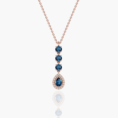 Pear shape water drop necklace