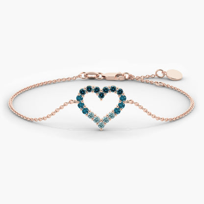 heart chain bracelet