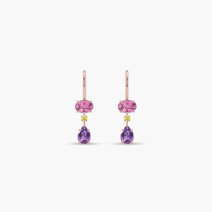 Silver Gemstone Earrings