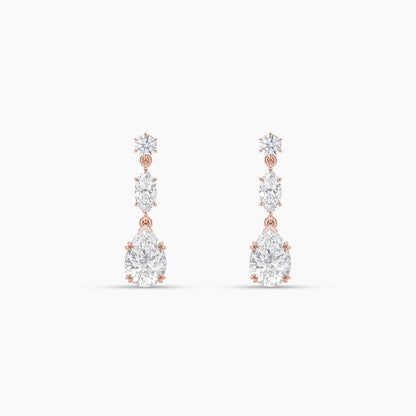 silver diamond earrings​