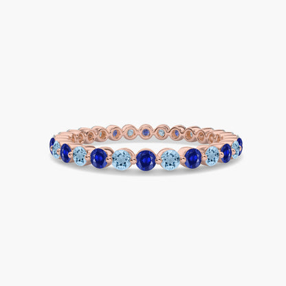 dark and light blue diamond band