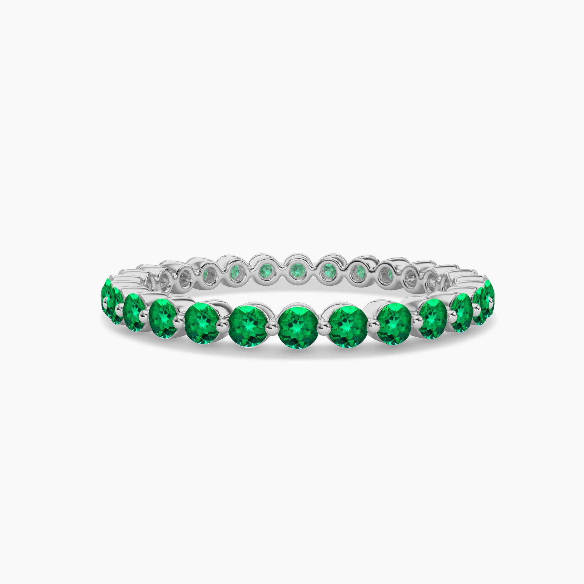 panna stone in silver ring