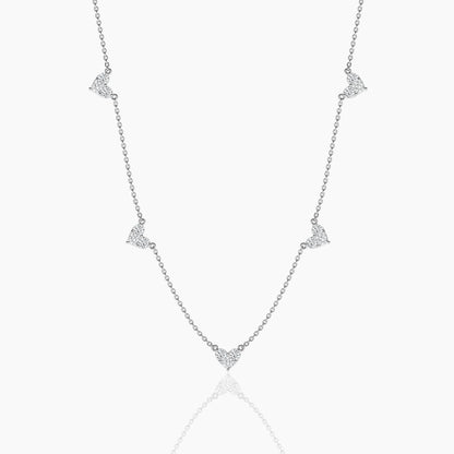 5 Heart Diamond Necklace