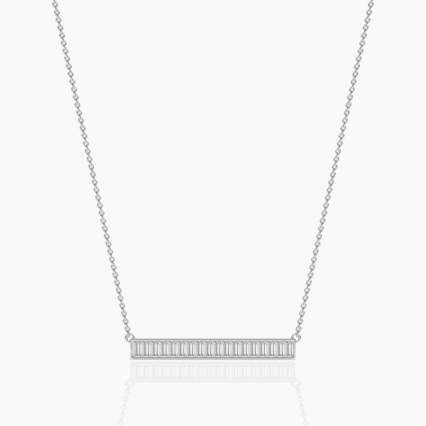 silver diamond necklace