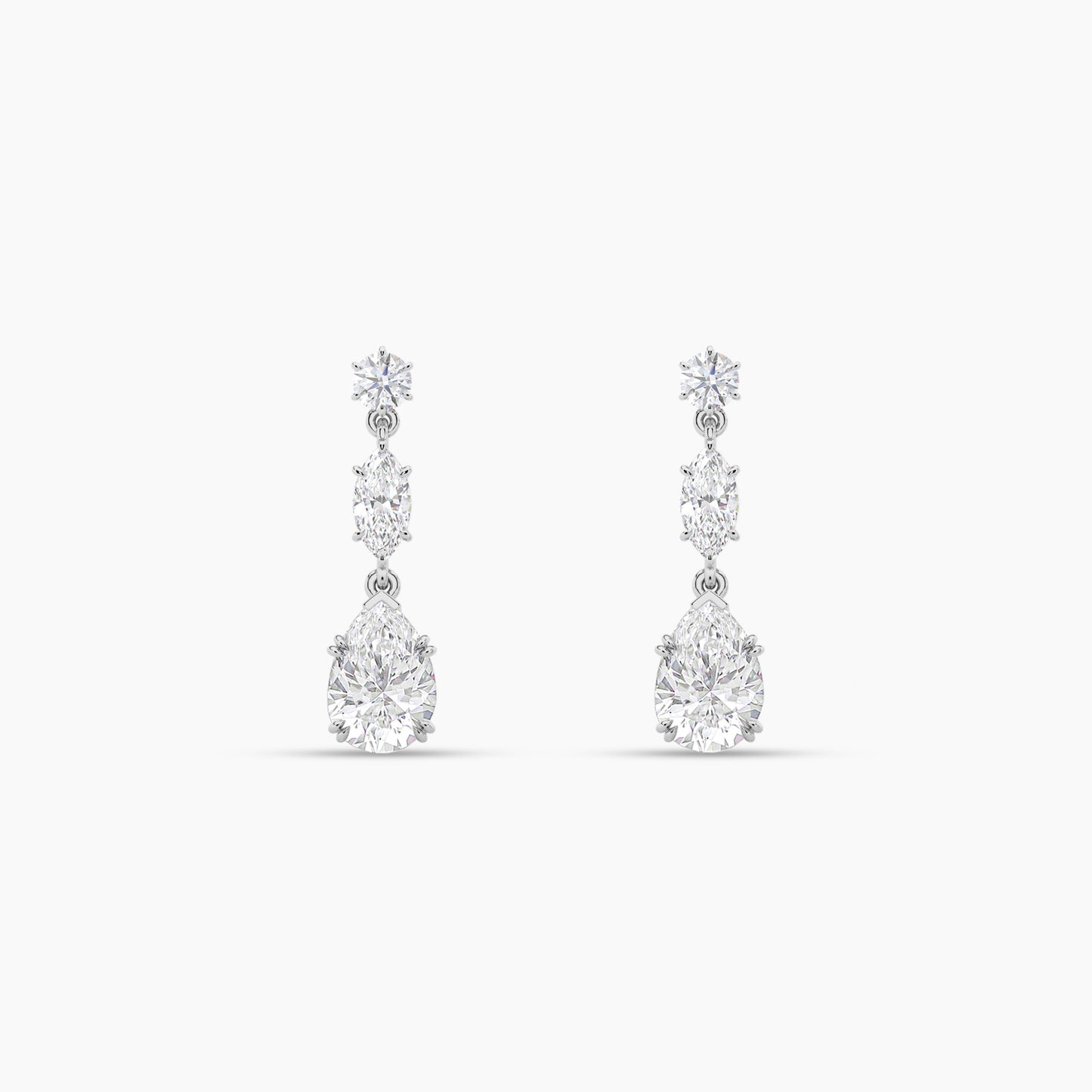silver diamond earrings