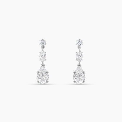 silver diamond earrings