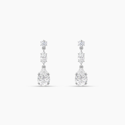 silver diamond earrings