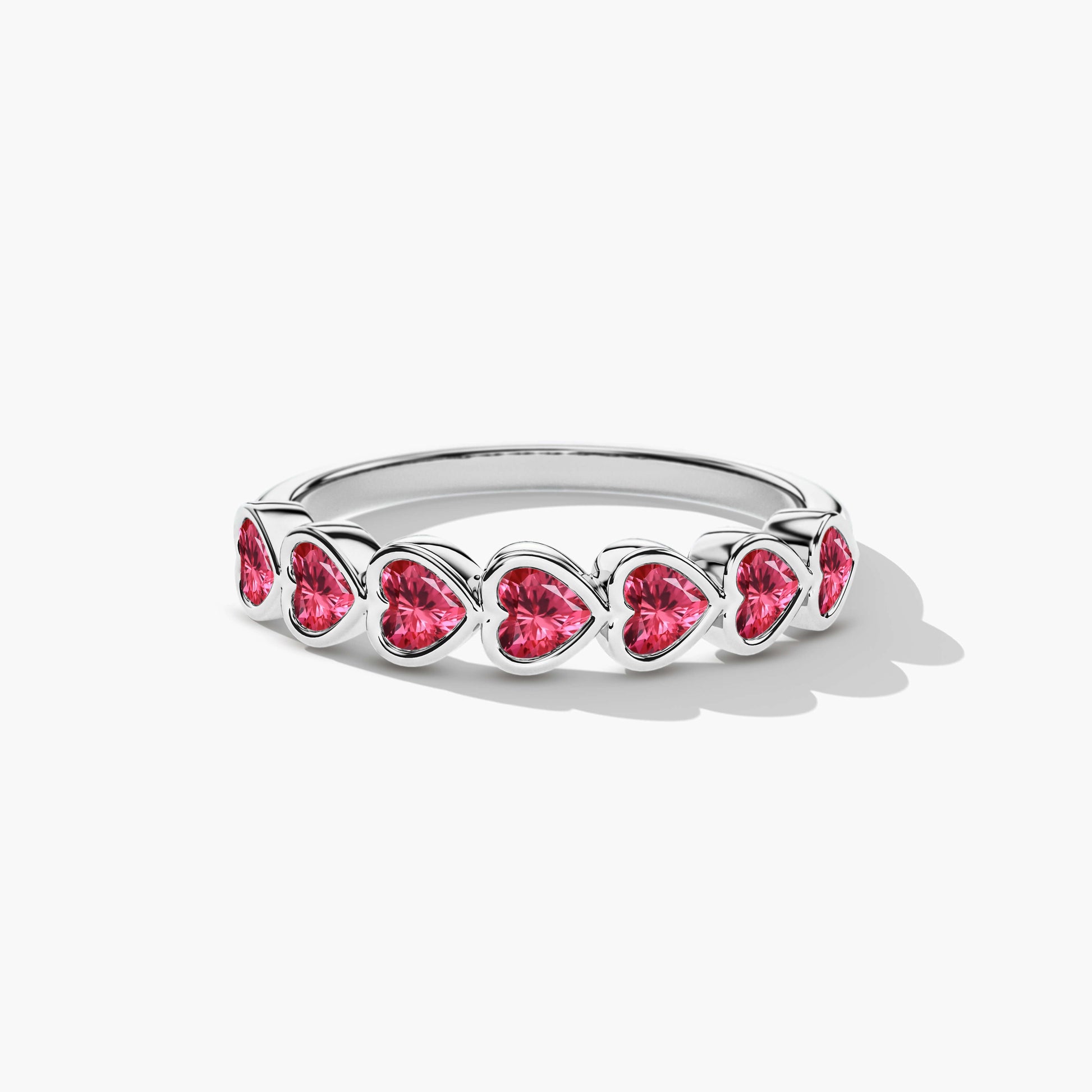 silver heart rings for women