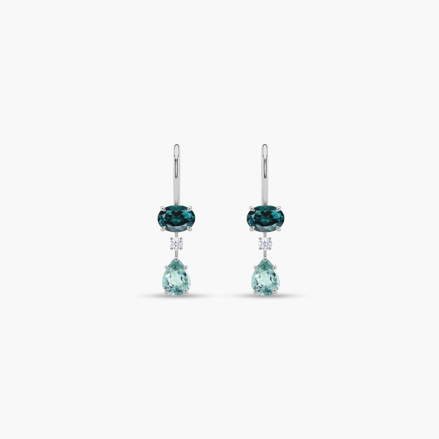 silver and gemstone earrings