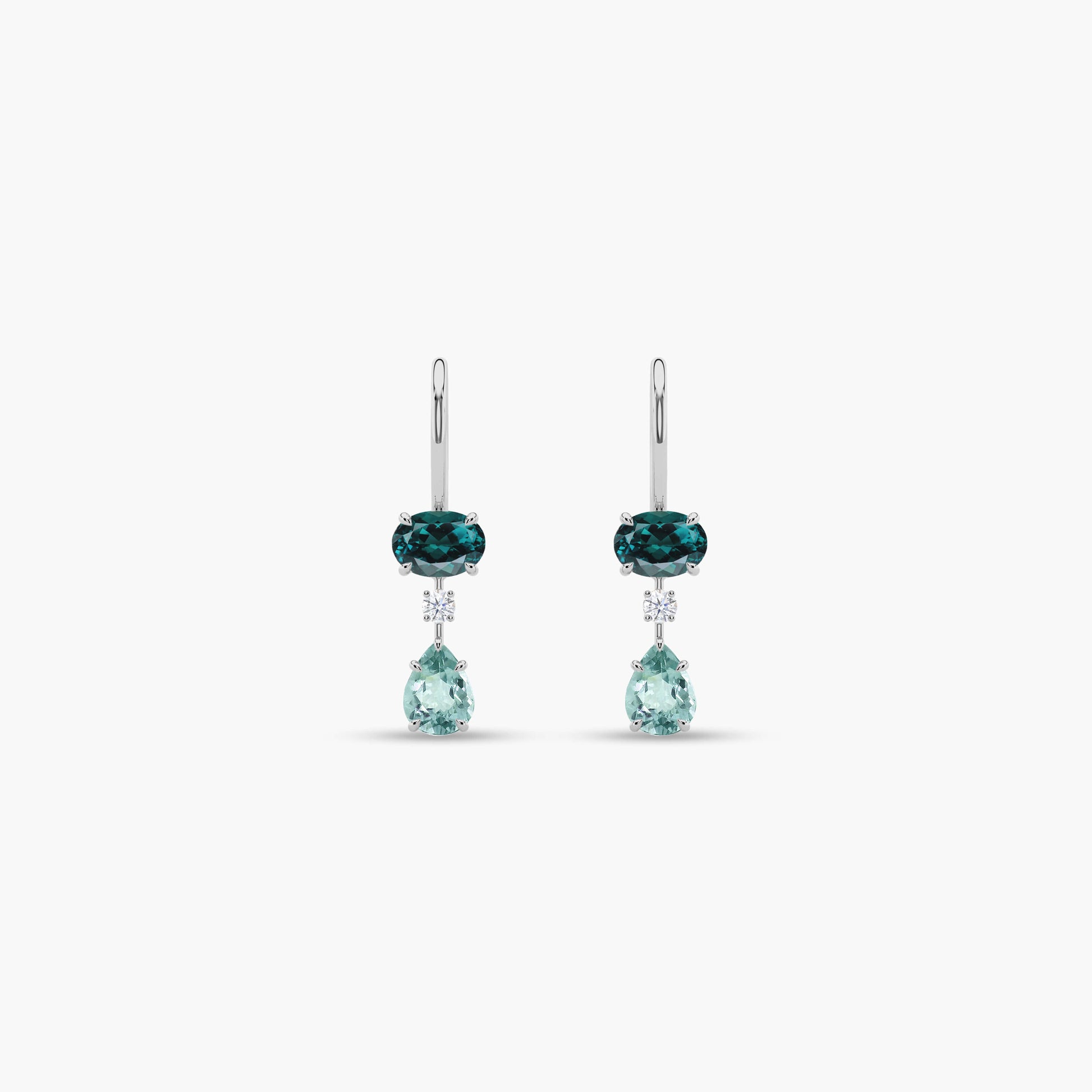 silver and gemstone earrings