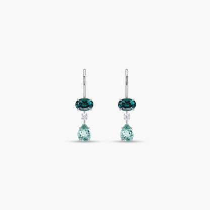 silver and gemstone earrings