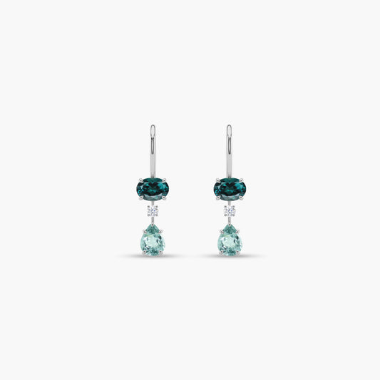 silver and gemstone earrings
