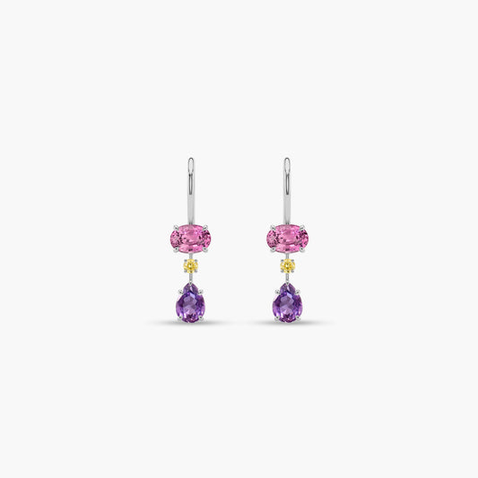 Silver Gemstone Earrings
