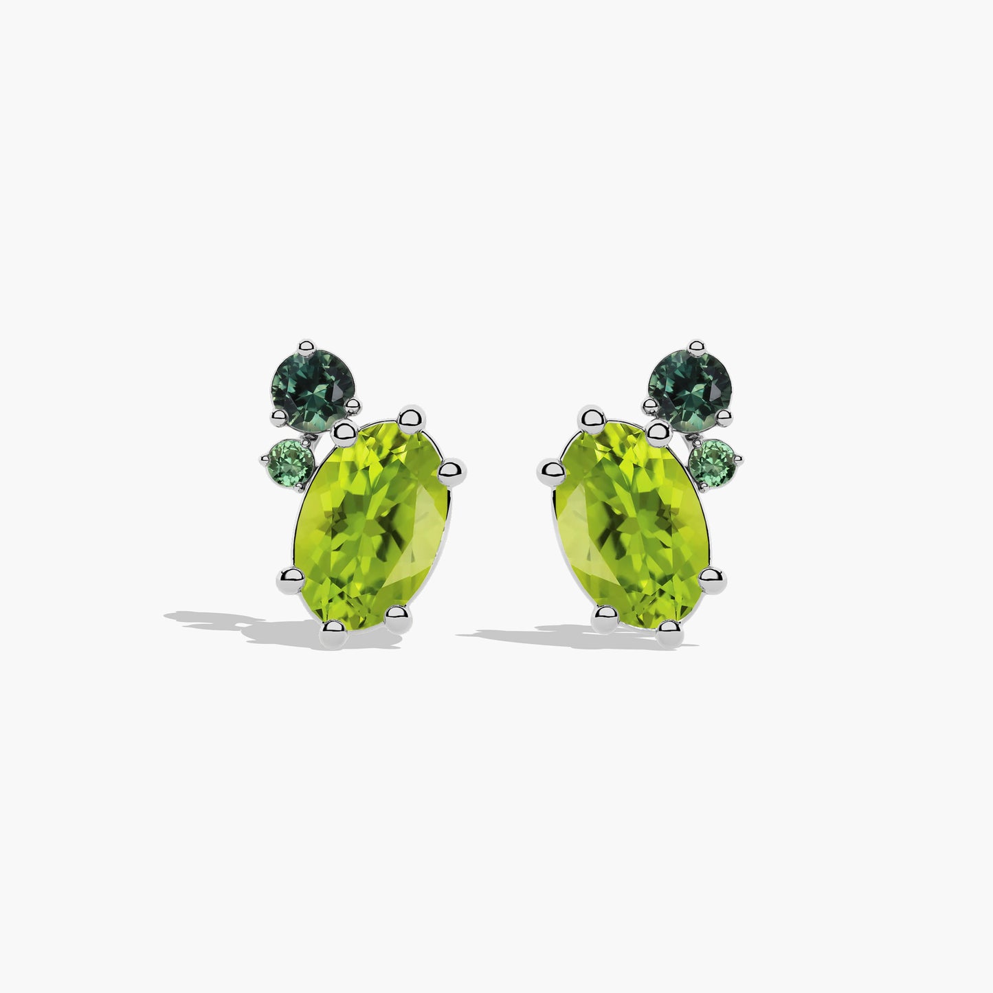 bottle green earrings