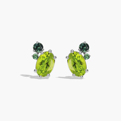 bottle green earrings