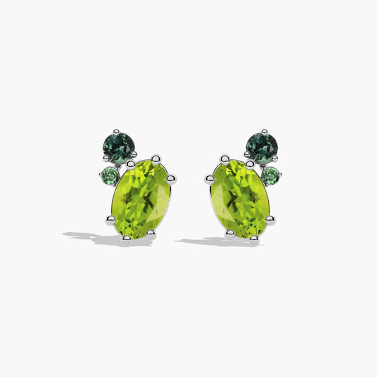 bottle green earrings