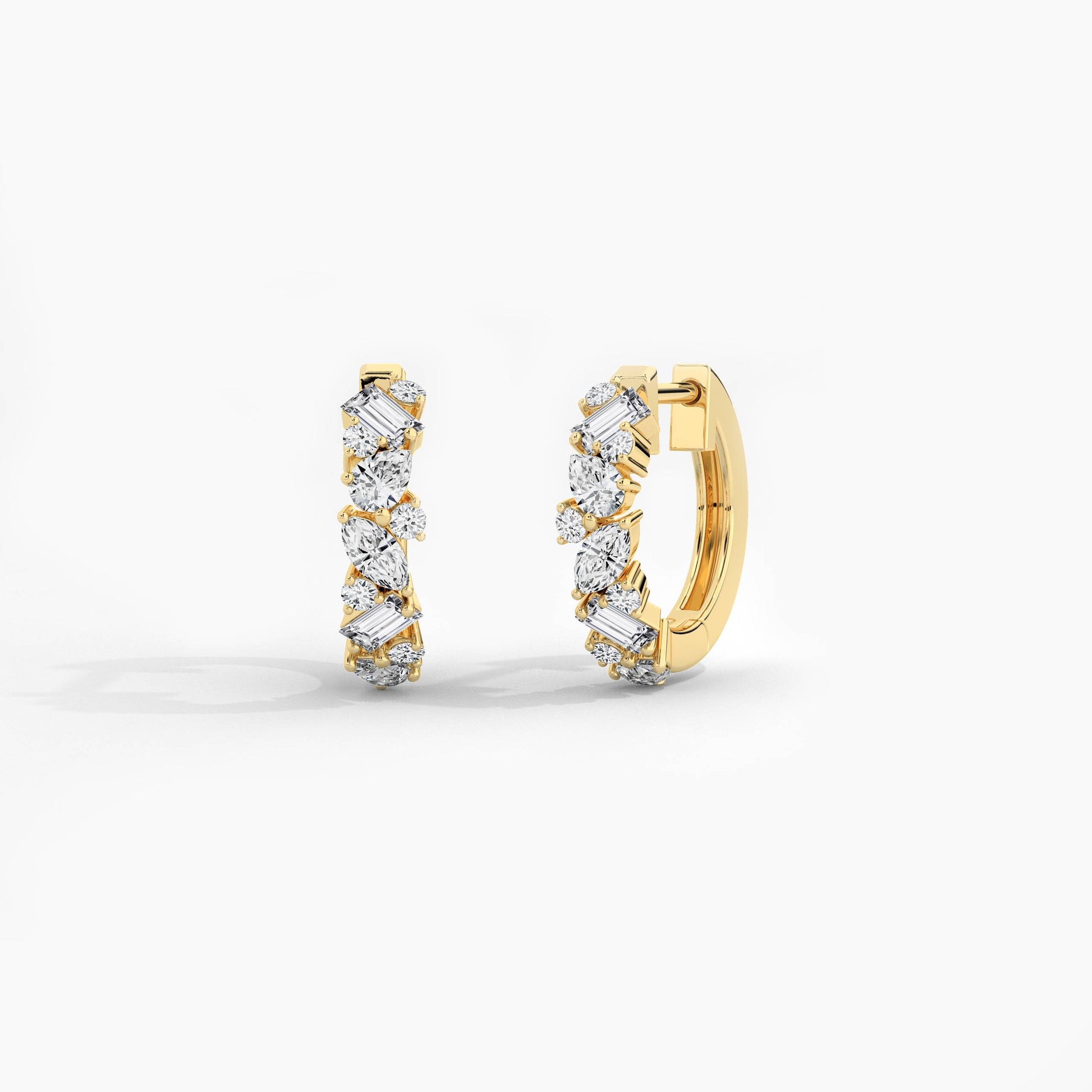 silver diamond earrings
